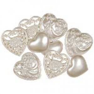 Decorative Buttons - Victorian Hearts